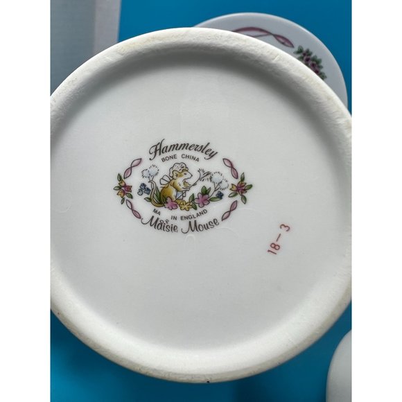 Hammersley Bone China Maisie Mouse 3 Piece Child's Set Cup Bowl Plate England - Picture 7 of 10